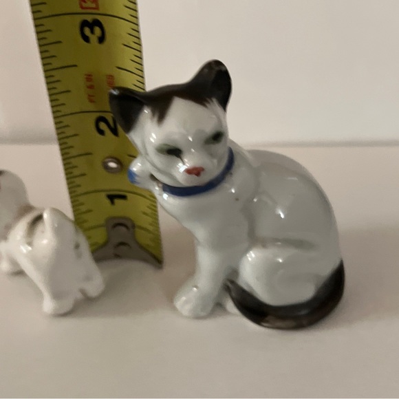 A Lot Of 2 Vintage White and Black Cat Figurine Made in Japan - Picture 7 of 11